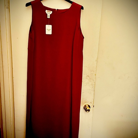 Two Piece Washed Silk Dress - Picture 7 of 10